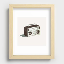 Lo-Fi goes 3D - Boombox Recessed Framed Print
