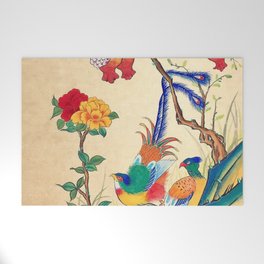 Minhwa: Birds and Peony  Welcome Mat