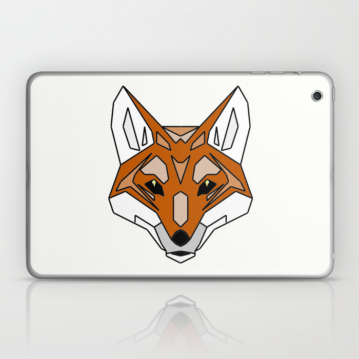 Geometric Fox Abstract Animal Design Laptop Ipad Skin By