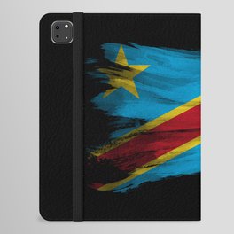 Democratic Republic of Congo flag brush stroke, national flag iPad Folio Case