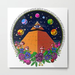 Psychedelic Magic Mushrooms All Seeing Eye Metal Print | Mycology, Graphicdesign, Trippy, Thirdeye, Hallucinogenic, Magicmushrooms, Fungus, Psychedelic, Allseeingeye, Egyptianhistory 