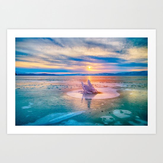 The Strange Ice Circle of Baikal Art Print