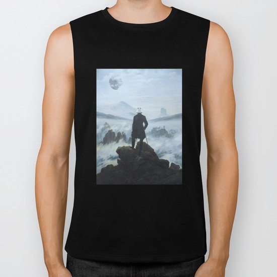 Homage to Caspar David Freidrich, "Trooping above the Sea of Fog" Biker Tank