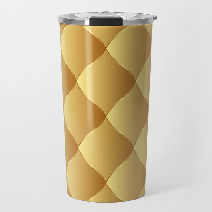 Trendy Royal Gold Leather Collection Travel Mug