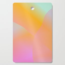 Gradient in Mint Pink and Orange Cutting Board