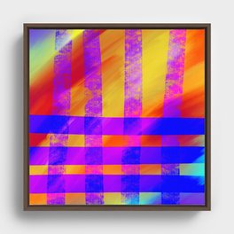 Hot and Cold Stripes Framed Canvas