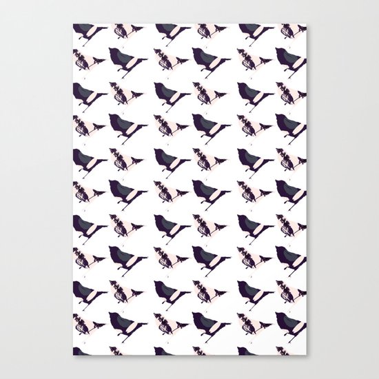 Pink and Purple Birds Canvas Print