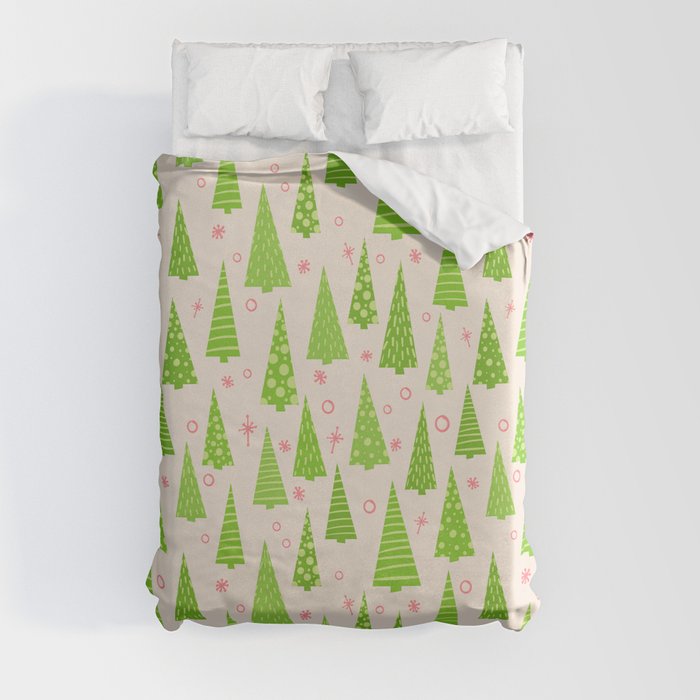Christmas Tree Pattern (Color) Duvet Cover