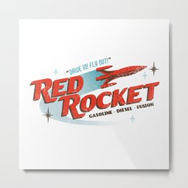 Red Rocket Metal Print | Nickvalentine, Dogmeat, Commonwealth, Minutemen, Typography, Brotherhoodofsteel, Railroad, Truckstop, Concord, Solesurvivor 