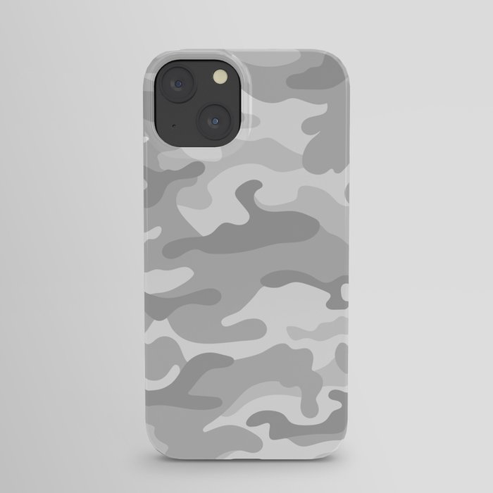Camouflage Grey And White iPhone Case