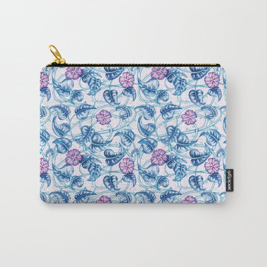 Ipomea Flower_ Morning Glory Floral Pattern Carry-All Pouch