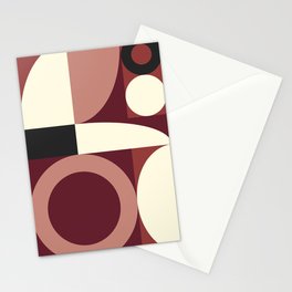Abstract geometric arch circle colorblock 2 Stationery Card