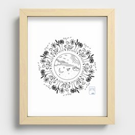 Wildflowers in the round Recessed Framed Print