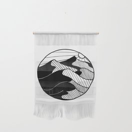 Abstract black and white sand desert Wall Hanging