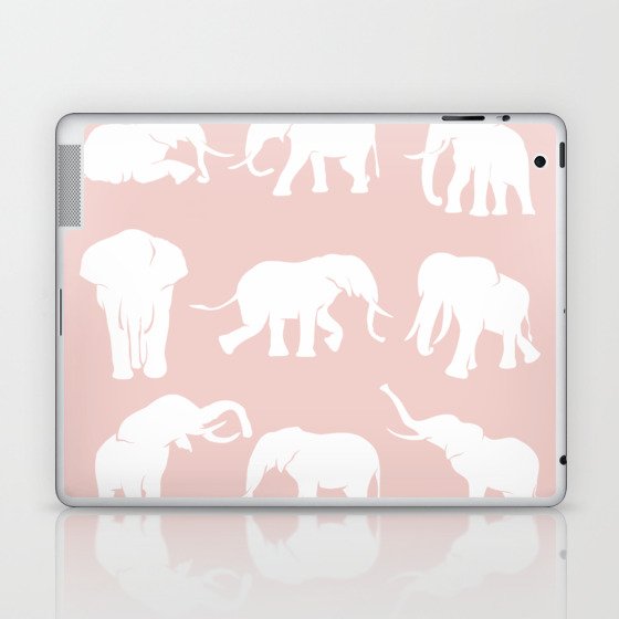 Rose elephant silhouette Laptop & iPad Skin