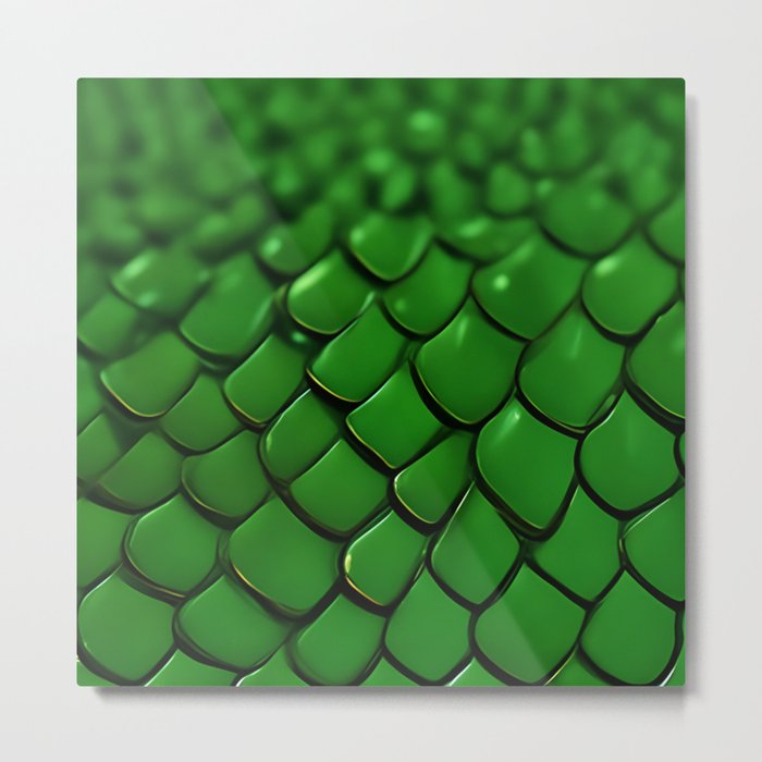 Dragon Skin (Green) Metal Print