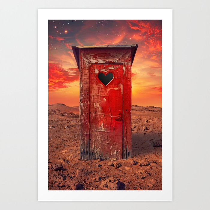 Outhouse on Planet Mars 01 Art Print
