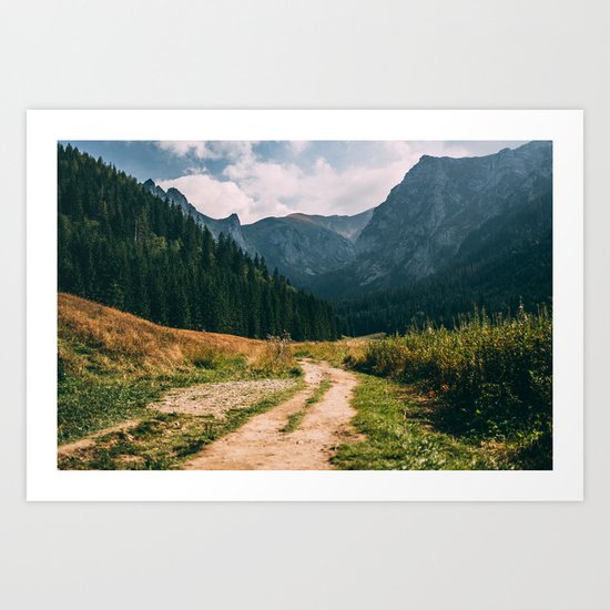Sunny Mountain Valley Art Print