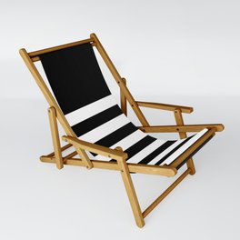 Elegant Black & White Stripes Sling Chair