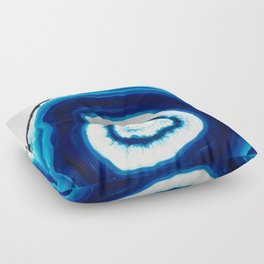 Blue Agate Geode Slice Floor Pillow