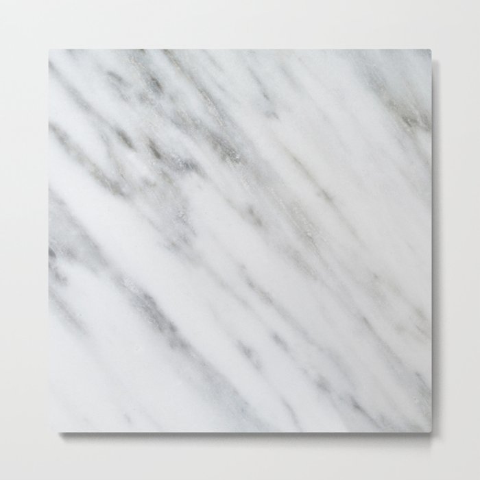 Carrara Italian Marble Metal Print