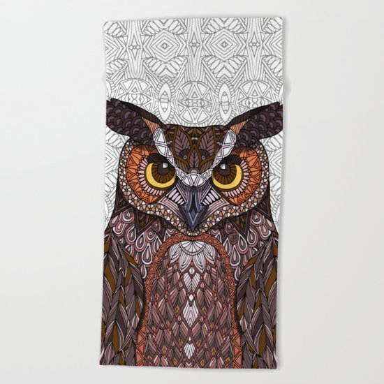 Great Horned Owl 2016 Beach Towel