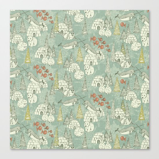 arctic retro Canvas Print