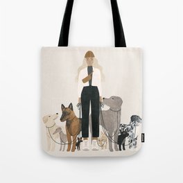 dog walker Tote Bag