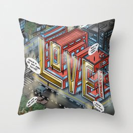 "Love" Isometric Lettering Throw Pillow