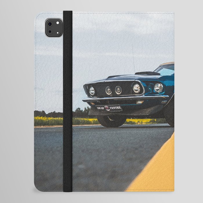 Vintage convertible classic Mustang American Muscle car automobile transportation color photograph / photography poster posters iPad Folio Case