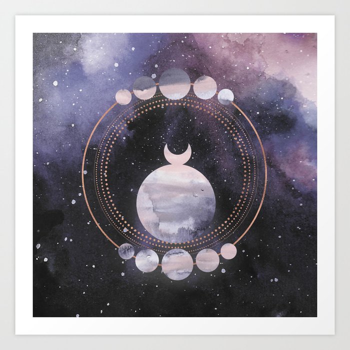 Full Moon Salutation Art Print