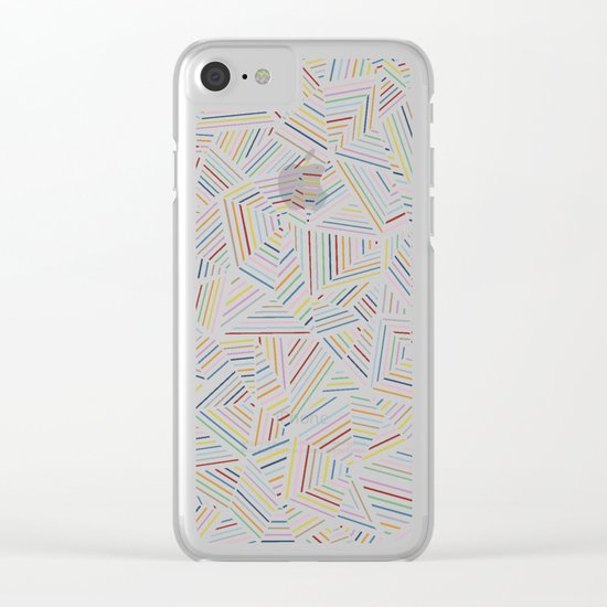 Abstraction Linear Rainbow Clear iPhone Case