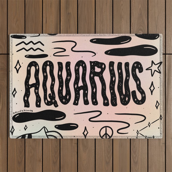 Celestial Aquarius Outdoor Rug