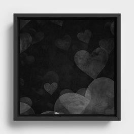 Grunge Love Framed Canvas