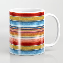 serape southwest stripe - red, blue, gold Coffee Mug