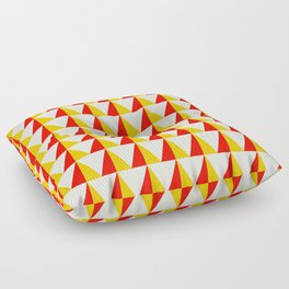 Cone Rows Red Marigold Floor Pillow