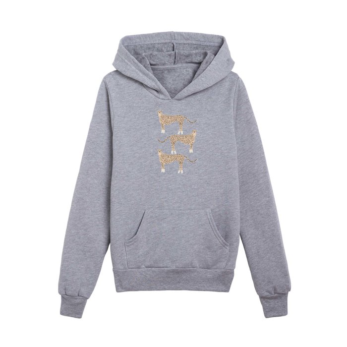 White Boots Cheetah Kids Pullover Hoodie