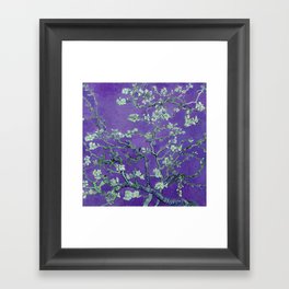 Vincent van Gogh "Almond Blossoms" (edited purple) Framed Art Print