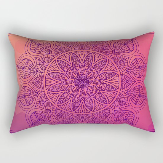 Happy Mandala Rectangular Pillow
