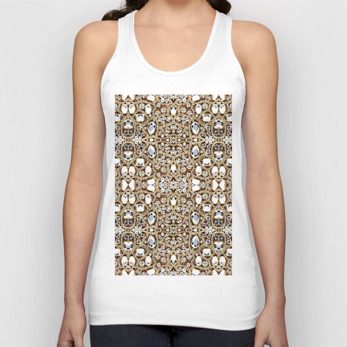 jewelry gemstone silver champagne gold crystal Tank Top
