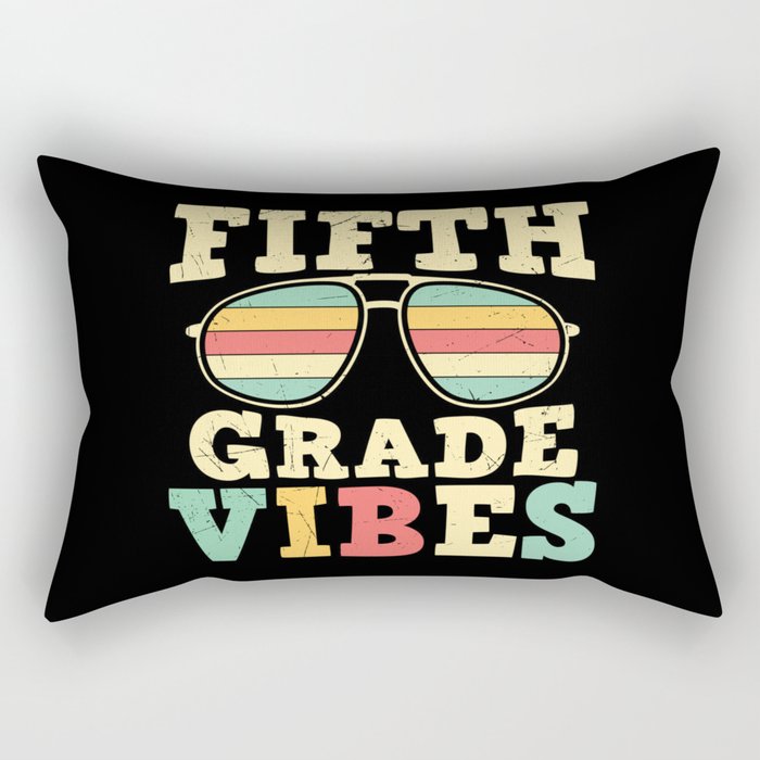 Fifth Grade Vibes Retro Sunglasses Rectangular Pillow