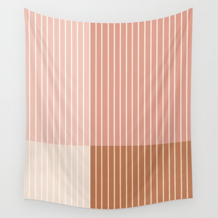 Color Block Line Abstract XVI Wall Tapestry