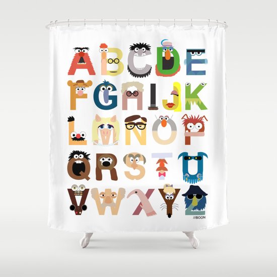 Muppet Alphabet Shower Curtain