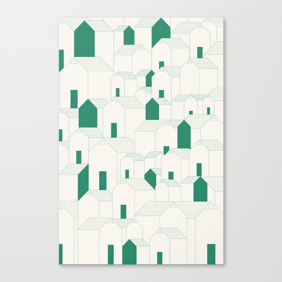 Hill Houses Canvas Print