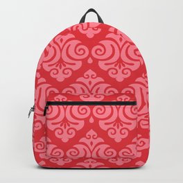 Victorian Gothic Pattern 526 Red and Pink Backpack