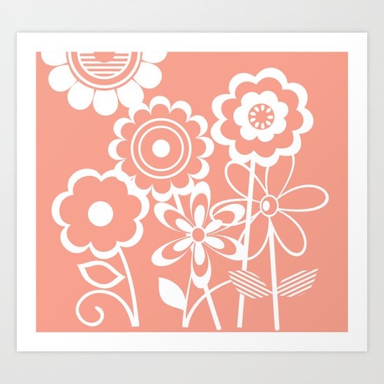 Rosé Flowers Art Print