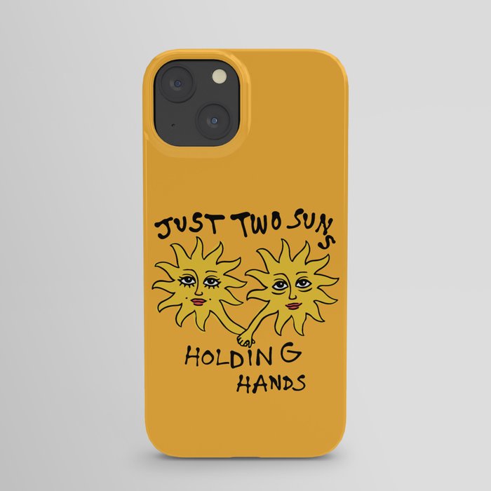 Just Two Suns Holding Hands iPhone Case