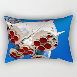 Vintage Spacecraft Against The Background Of Blue Sky Rectangular Pillow