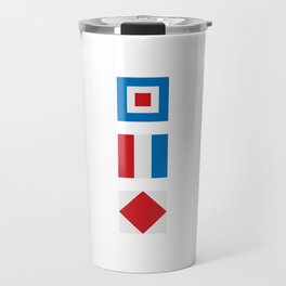 WTF • Whiskey Tango Foxtrot • Boat Flags • Nautical Travel Mug | Pop Art, Graphicdesign, Ink, Boatlovers, Typography, Summer, Boatflag, Beach, Flag, Funny 