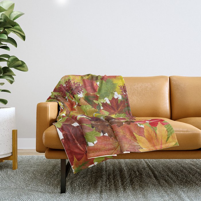 Fall leaves throw blanket clearance